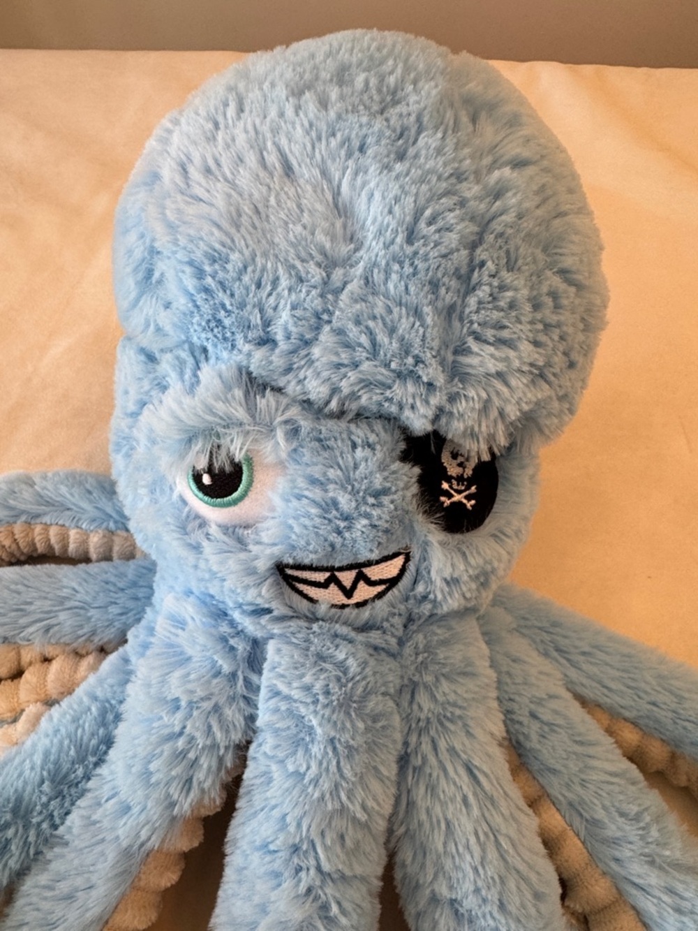 NWT! Earth Nymph Blue Plush Pirate Octopus Toy - Soft Stuffed Sea Animal - Picture 6 of 7